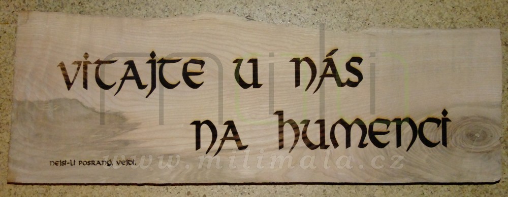 cedule na uvítanou