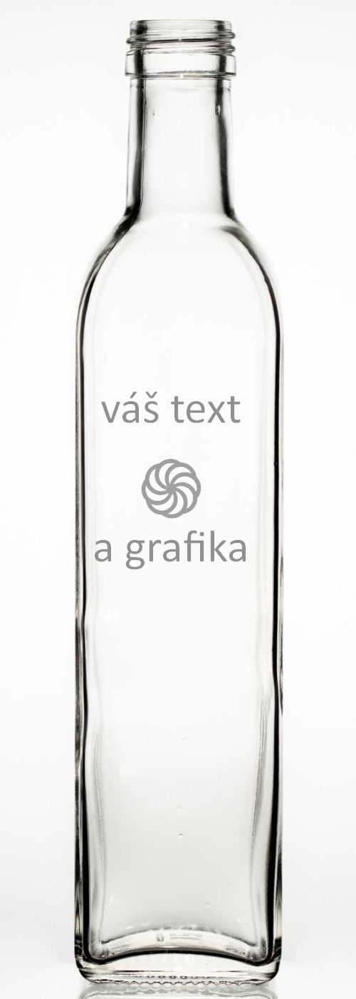 Láhev "Maraska" 0,5 s grafikou