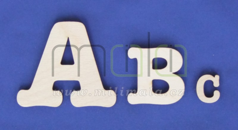 Dřevěná písmena, číslice - 3 mm bříza - Typ 18 - 1 ks