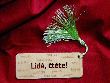 Záložka do knihy dřevěná - Lidé čtěte!