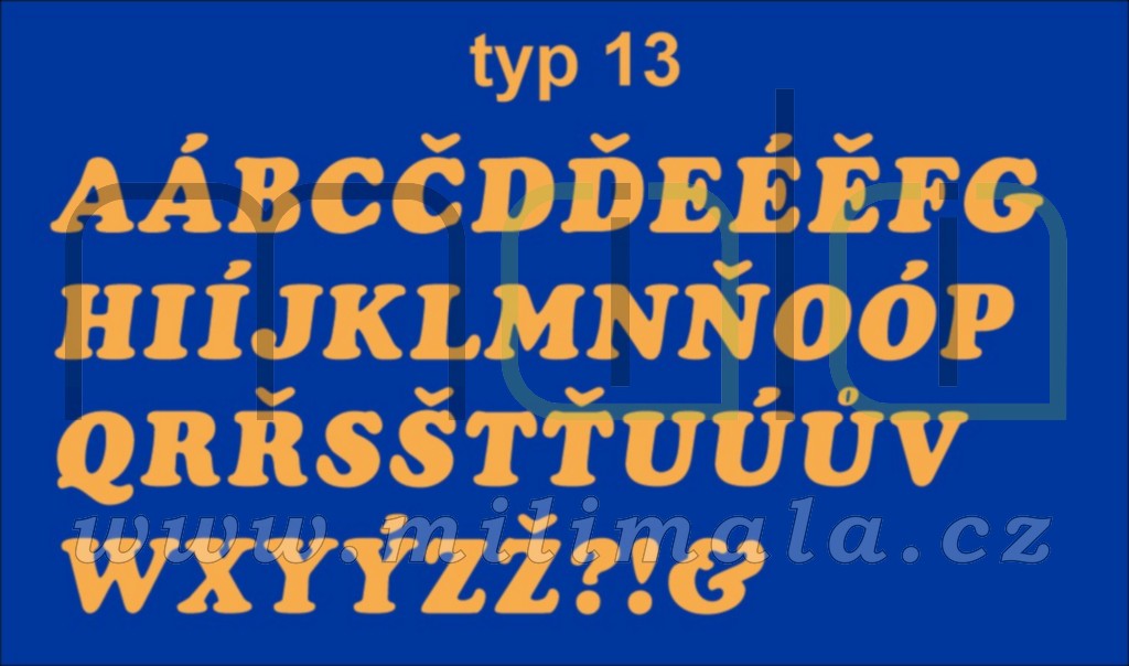 Dřevěná písmena, číslice - 3 mm bříza - Typ 13 - 1 ks