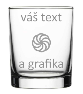 Gravírovaná whiskovka 0,25 l s grafikou