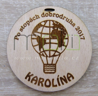 Dřevěná medaile 6cm - grafika